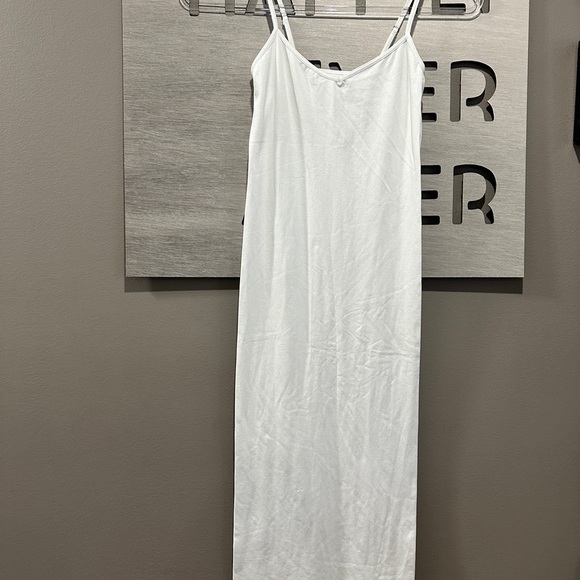 Free People White Spaghetti Strap Tea Length Slip Size XS - NWOT - Picture 3 of 7